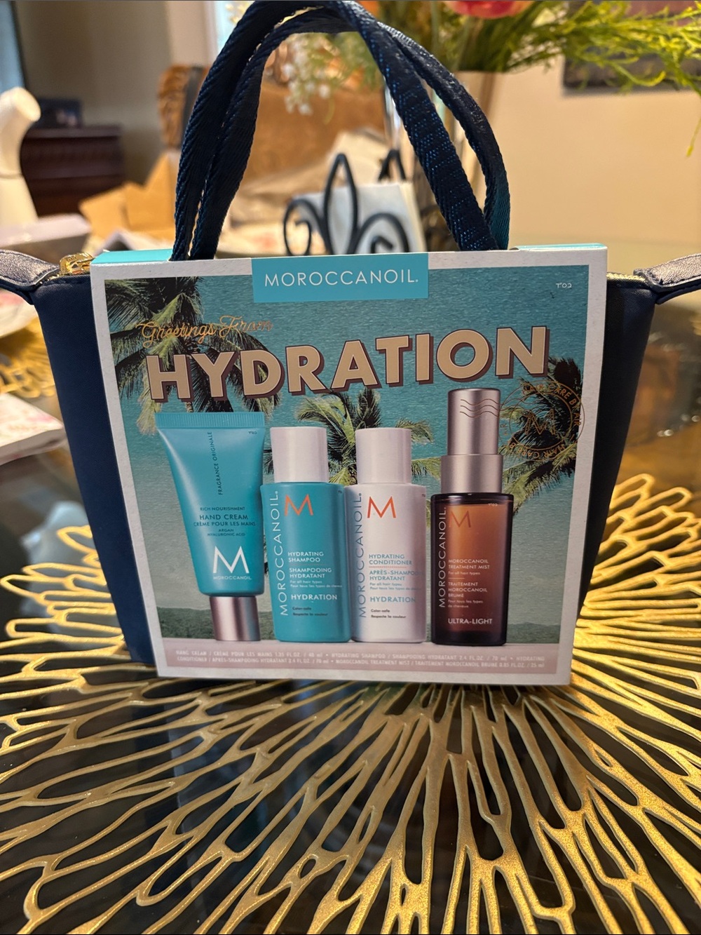 Moroccanoil Hydration Women’s hair care Set — Teal and Brown
